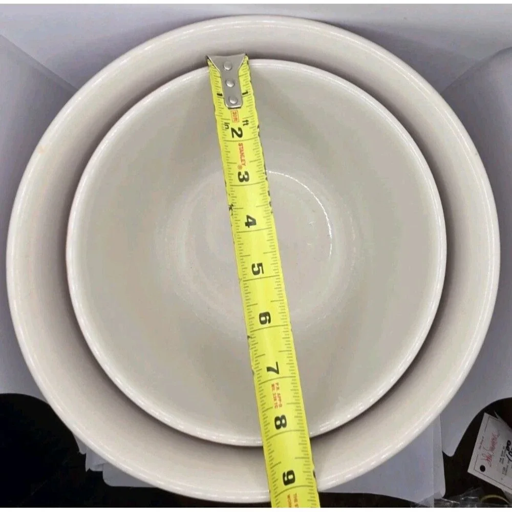 Williams Sonoma Ribbed Mixing / Serving Bowls  S/3 RED